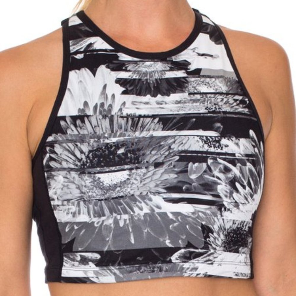 Betsey Johnson 90s Flower Longline Sports Bra